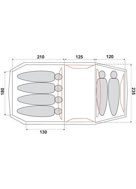 Палатка шестиместная Split (fn_7673) Fjord Nansen (322208064)