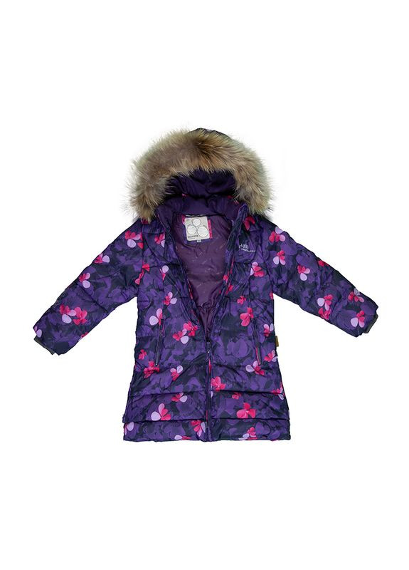 Фиолетовая пальто-пуховик parish, р.116, фиолетовый () Huppa 12470055-81053-116