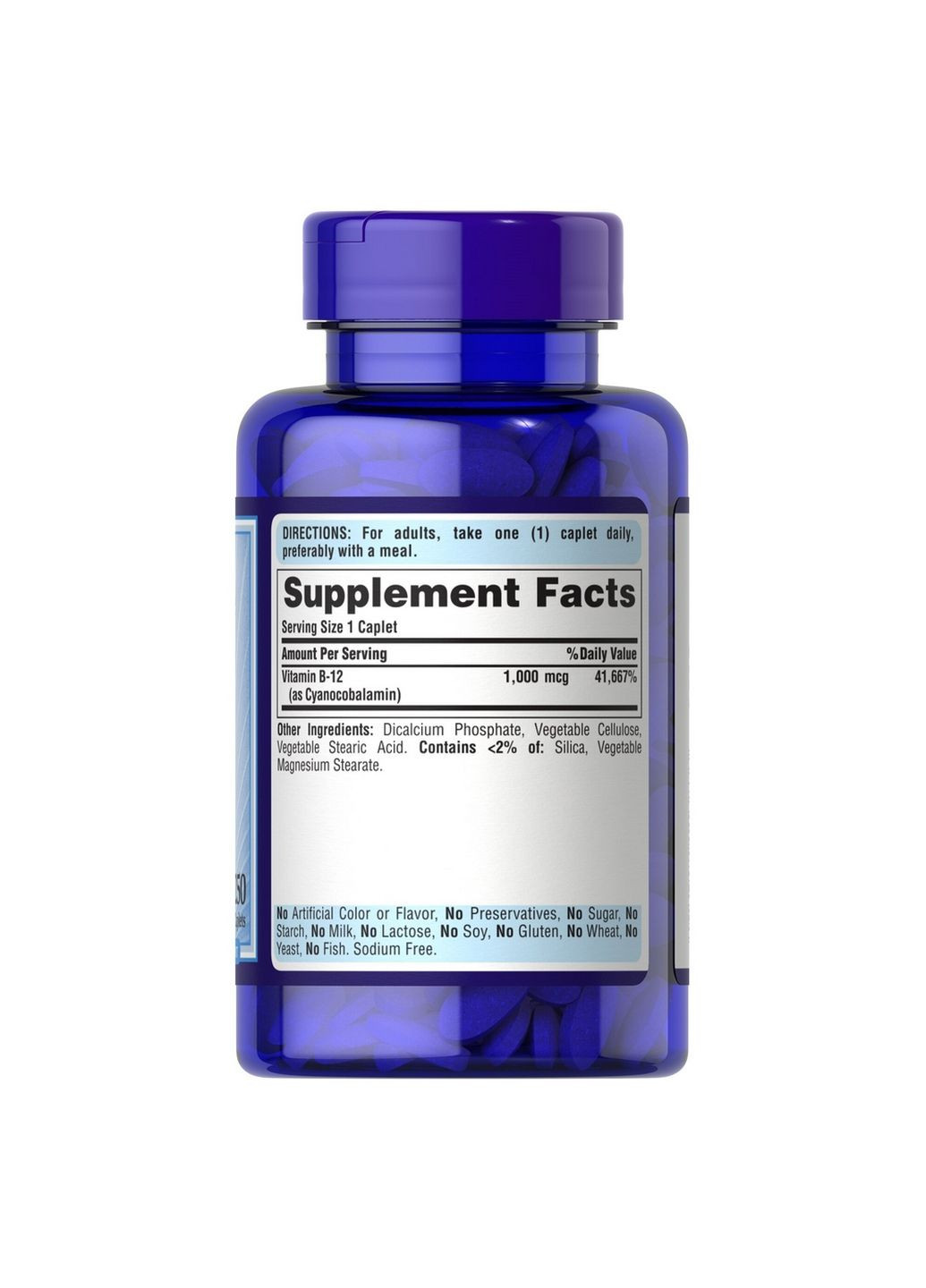 Витамины и минералы Vitamin B-12 1000 mcg Timed Release, 250 каплет Puritans Pride (293416519)