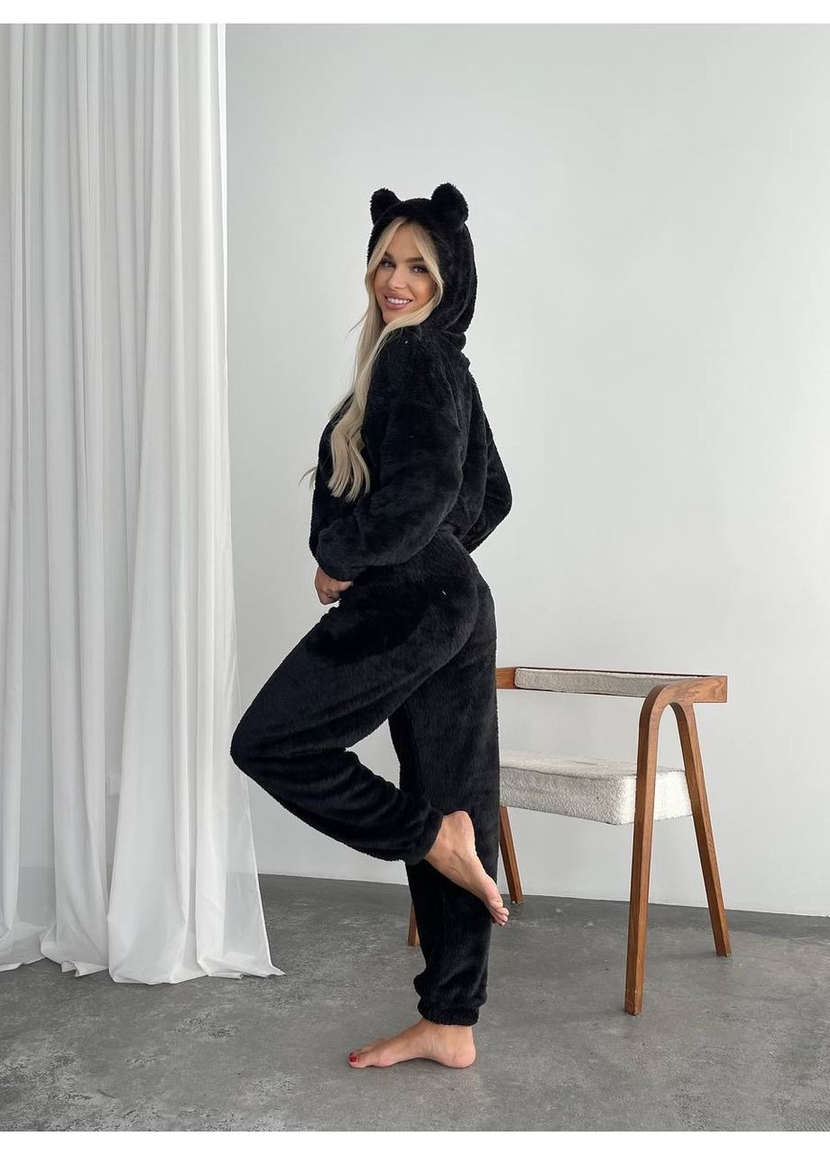 Черная зимняя пижама Україна UMButik