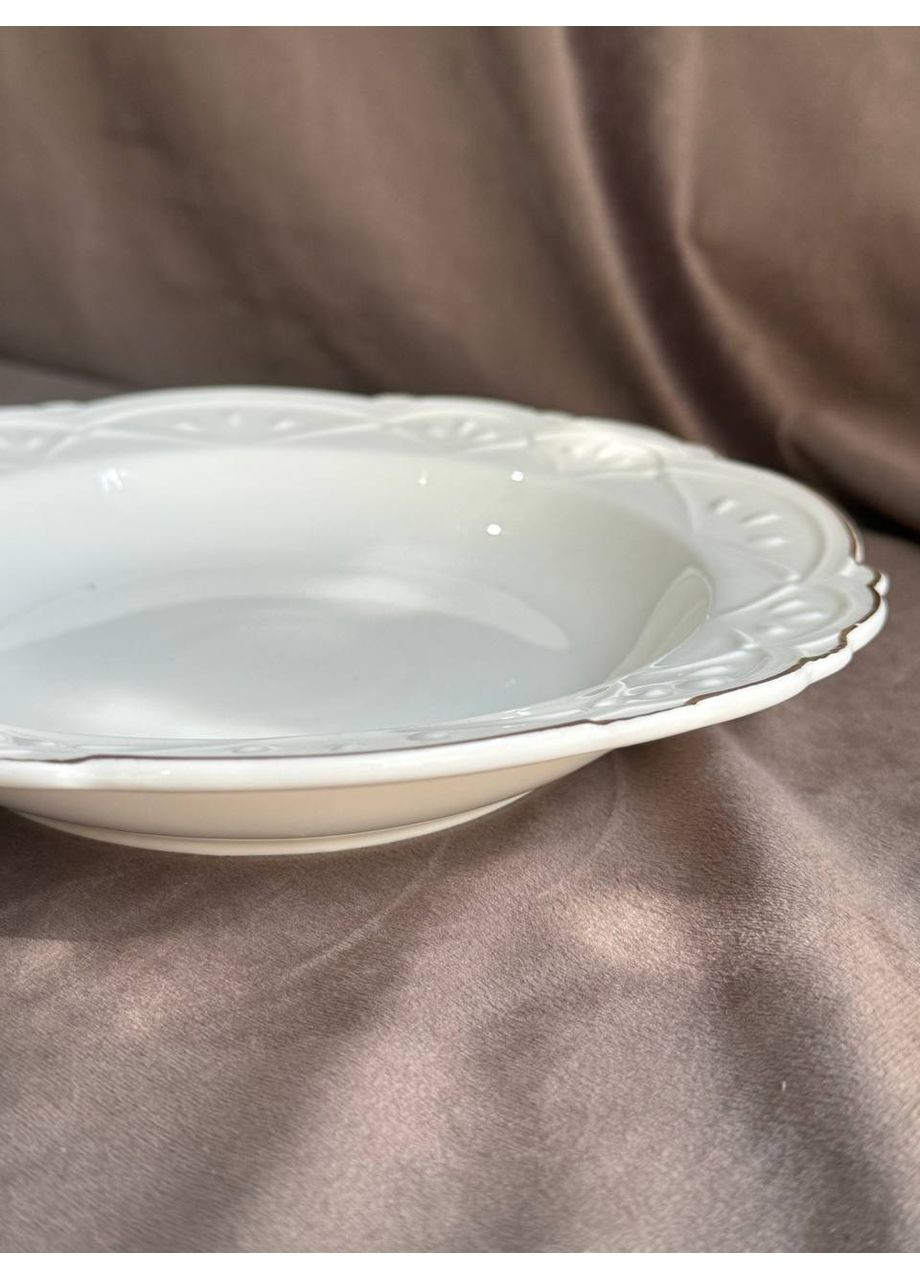 Тарілка супова HP-20-38 керамічна 22 см Білий Yiwu (361056283)