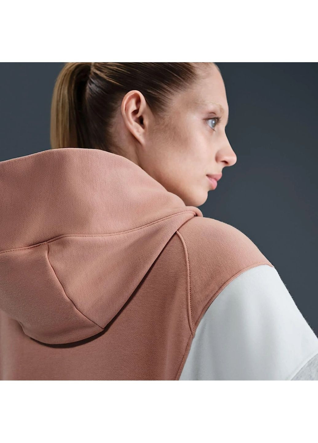 Худі жіноче Nsw Phnx Flc Remix Peach/Multi Nike (365963417)