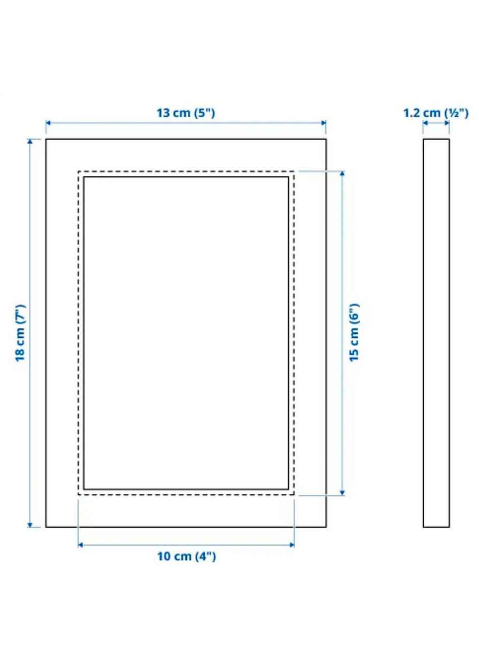 Рамка ІКЕА FISKBO 10х15 см білий (00295653) IKEA (267902736)