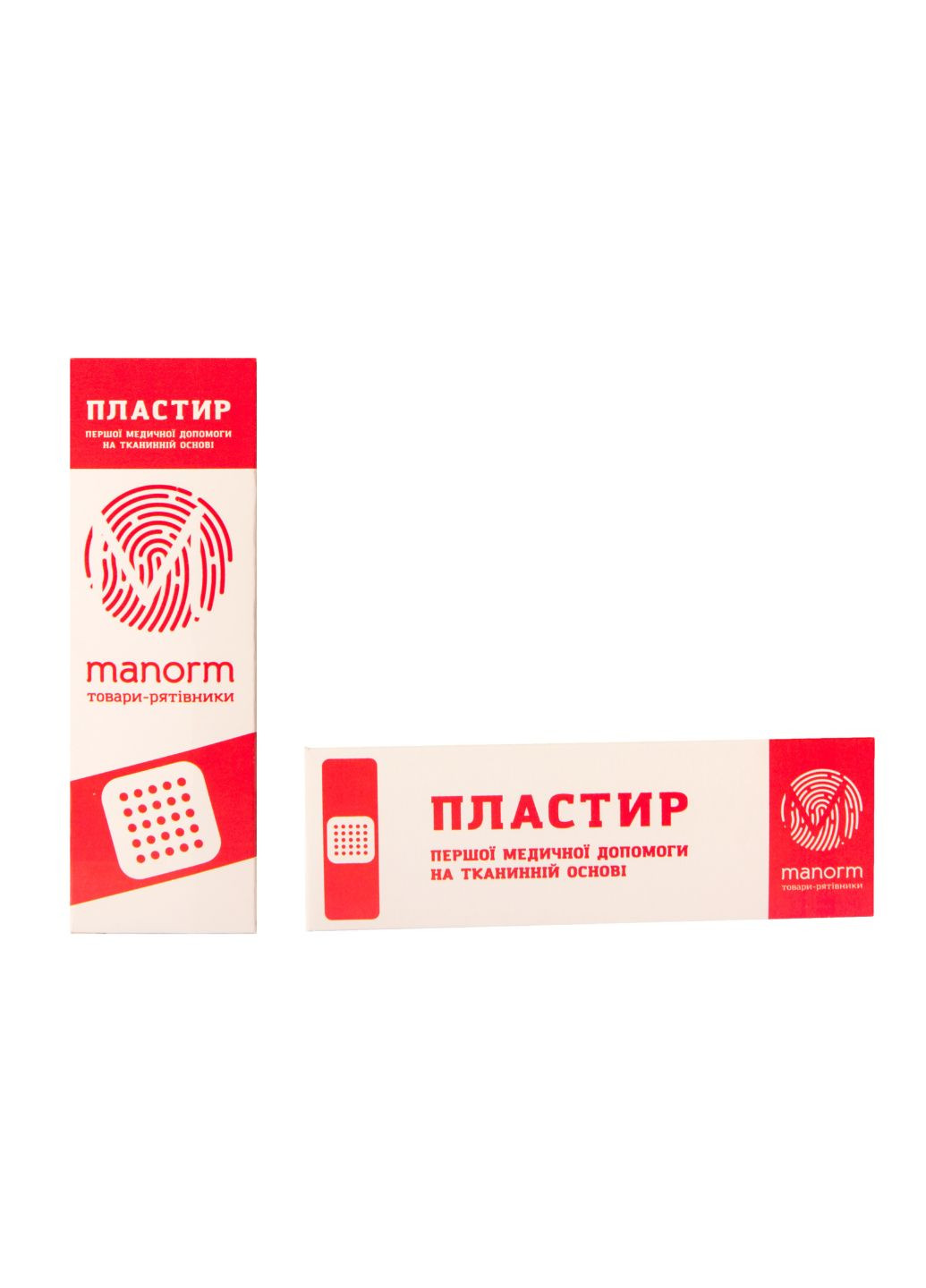 Пластир першої медичної допомоги на тканій основі ТМ "МАНОРМ" (10 шт.) Manorm (284721877)