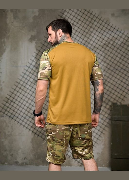 Патріотичний літній чоловічий костюм з принтом футболка шорти койот мультикам Freedom