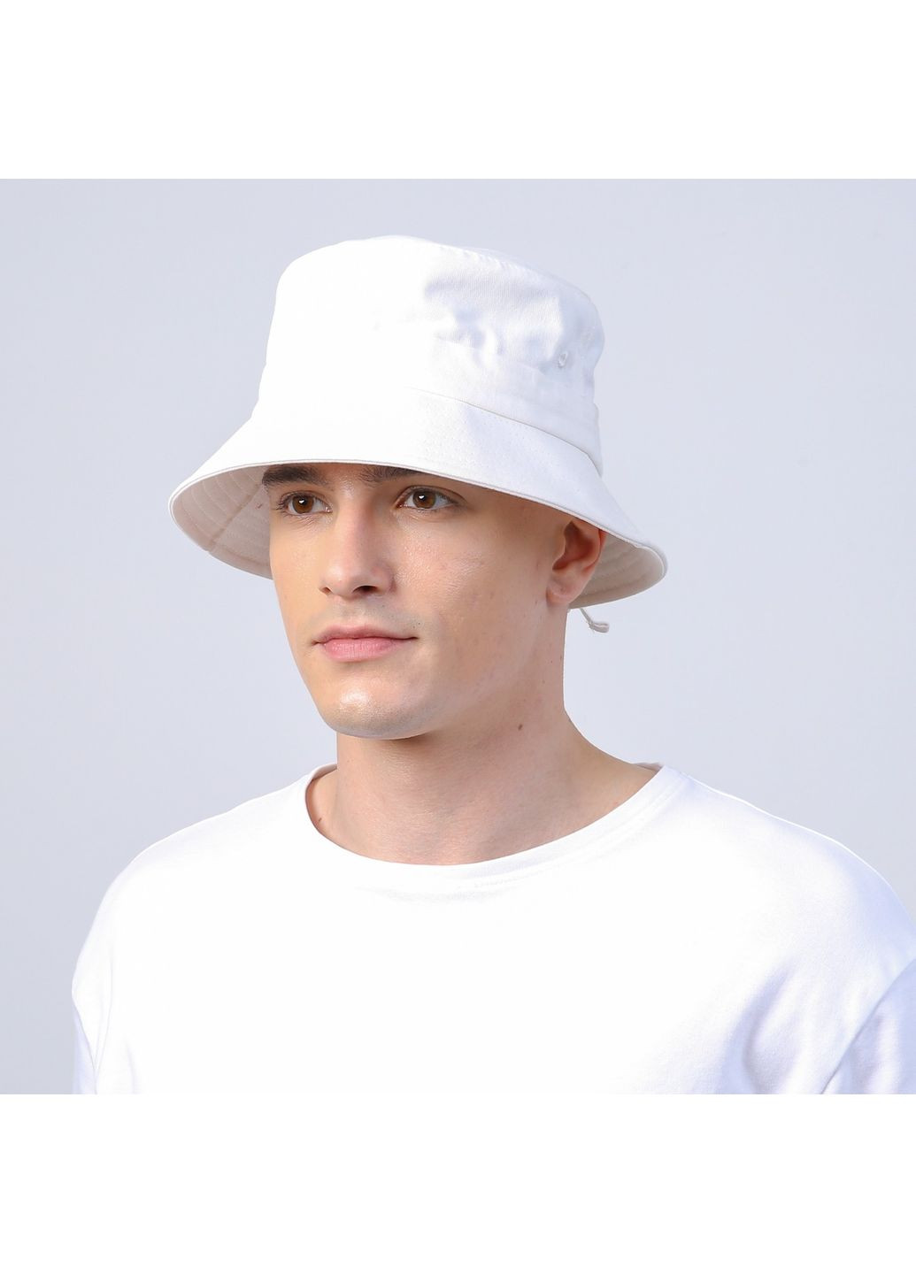 Панама мужская односторонняя коттон белая РАЙД 849-129 LuckyLOOK 849-129М (342058114)