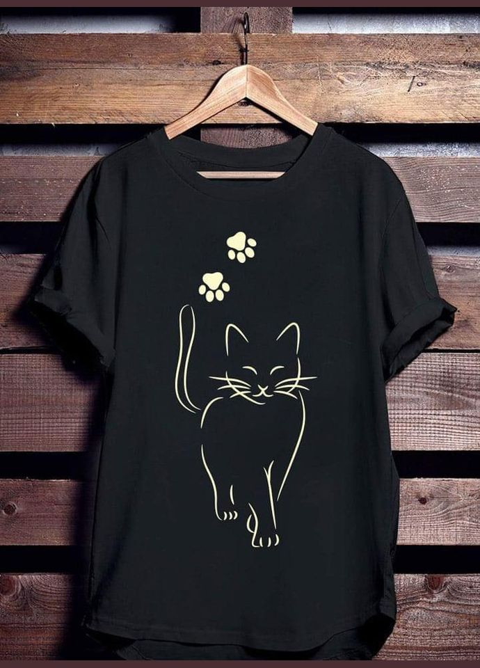 Футболка жіноча з принтом Чорний 2664083219 No Brand - (341250261)