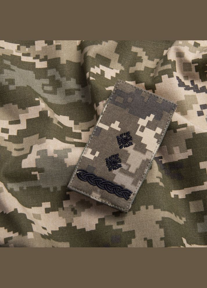 Шеврон на липучці погон звання Підполковник ЗСУ на пікселі 5х10 см IDEIA (275870028)