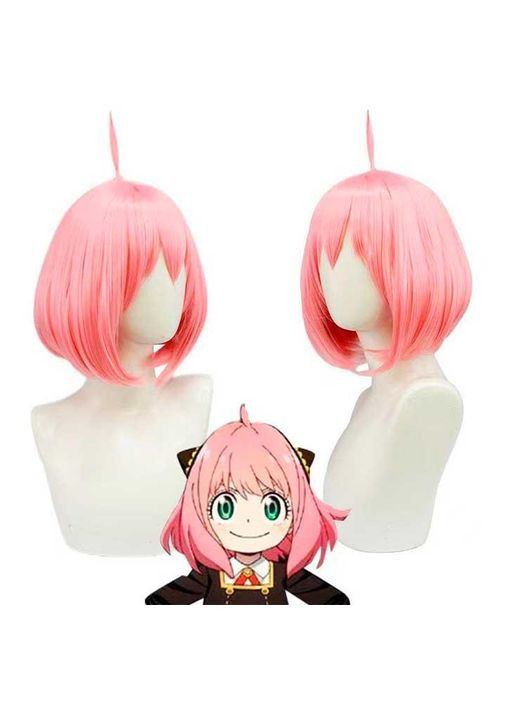 Парик косплей "Spy x Family" длиной 30 см. Женский парик персонажа Аня Форгер с сеточкой для волос China (360608720)