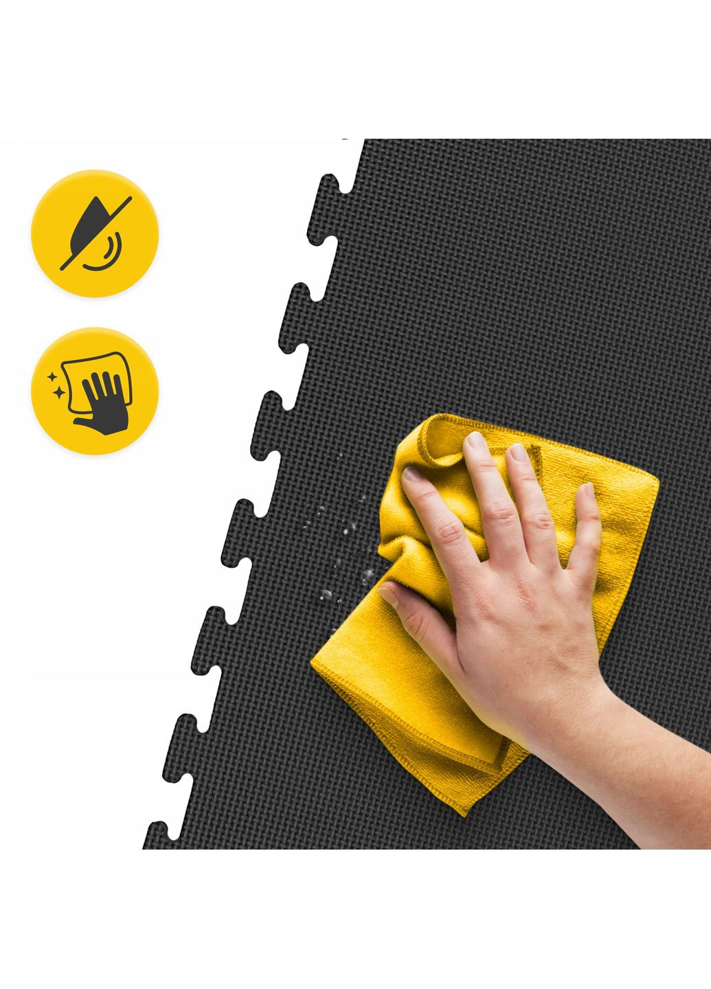 Мат пазл (татамі) 100x100x2 cм 1 шт. P-5907739310637 Чорний/Червоний 4FIZJO (352475224)