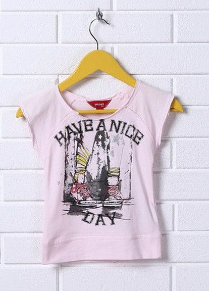 Розовая демисезонная футболка серый с коротким рукавом Sprider