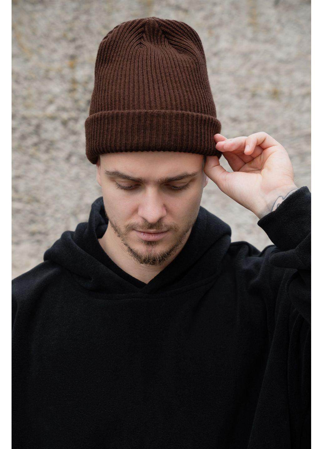 Удлиненная Трикотажная Шапка Бини Докер Dominic Without (363022220)