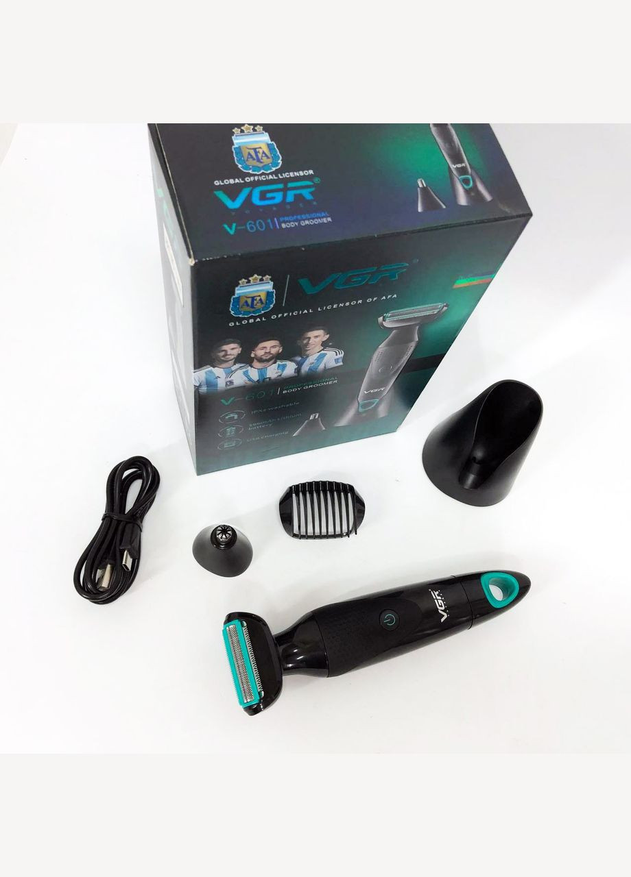 Акумуляторна электробритва для стрижки V-601 от USB бритва электрическая с насадками профессиональная VGR (364664573)