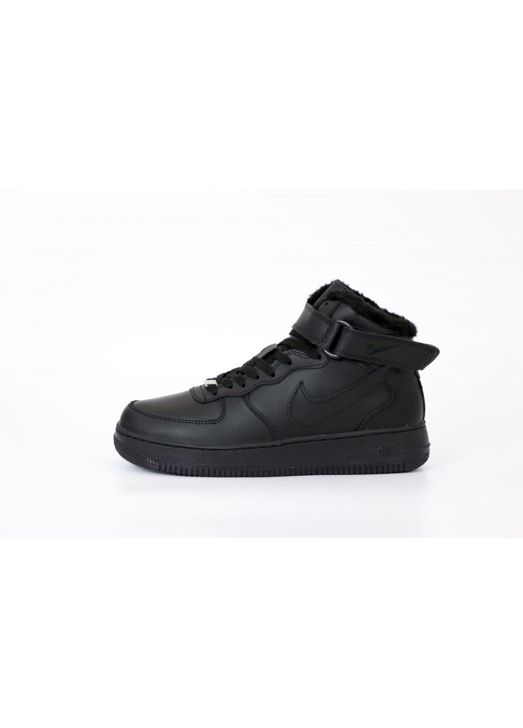 Чорні Зимовий кросівки чоловічі nike air force high winter black найк аір форс 1 преміум No Brand