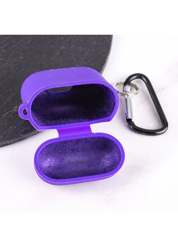Силиконовый футляр с микрофиброй для наушников Ultra Violet No Brand Airpods 1/2 (361077972)