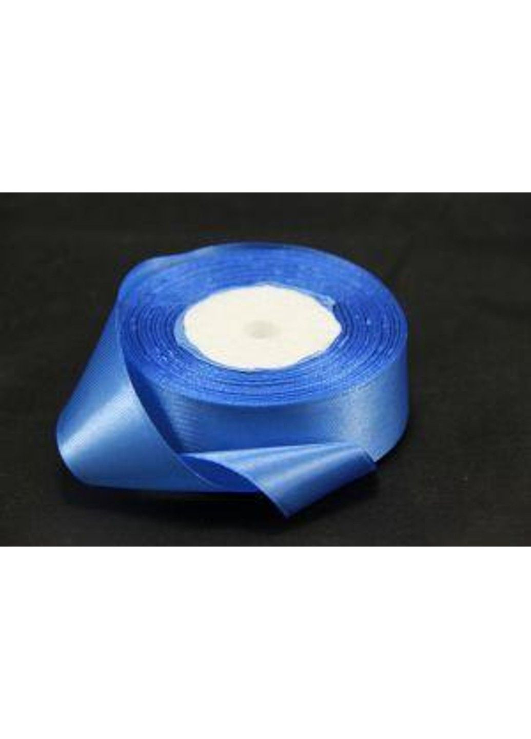 Лента атласная голубая 2,5см, 23 м декоративная лента шитье декор одежды и домашнего бобина No Brand (334343195)