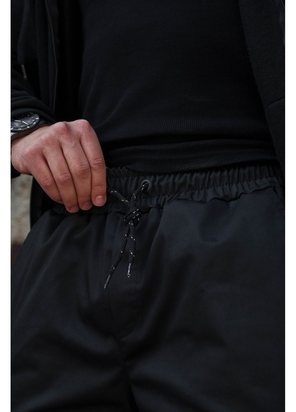 Черные кэжуал демисезонные карго брюки Without