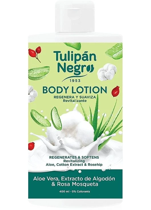 Лосьйон для тіла "Алое вера, бавовна та шипшина" Aloe Vera Cotton & Rosehip Body Lotion 400ml (1224869-138955) Tulipan Negro (368603529)