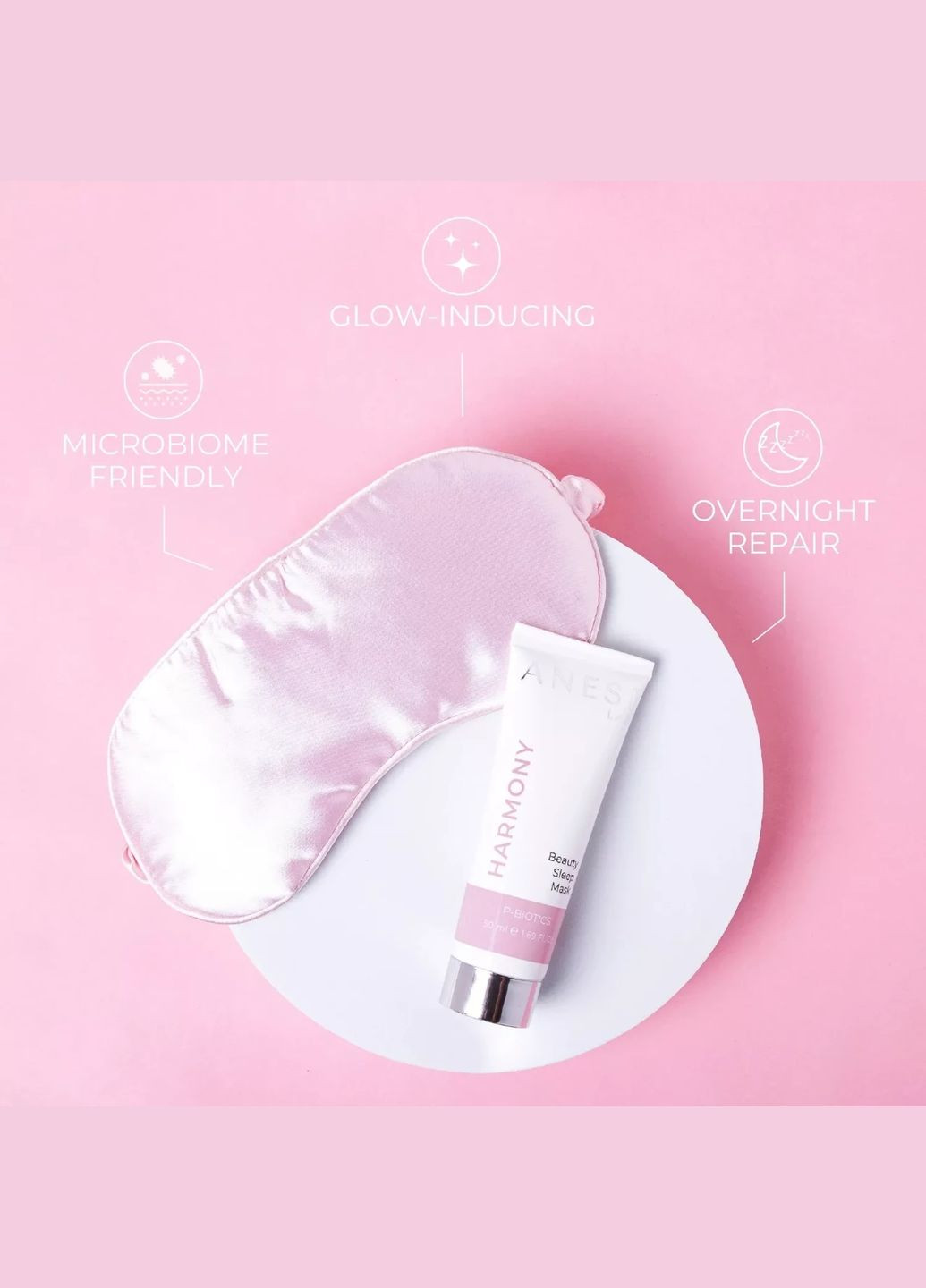 Відновлююча нічна маска з пребіотиком Harmony Beauty Sleep Mask 50 мл Anesi (339051081)