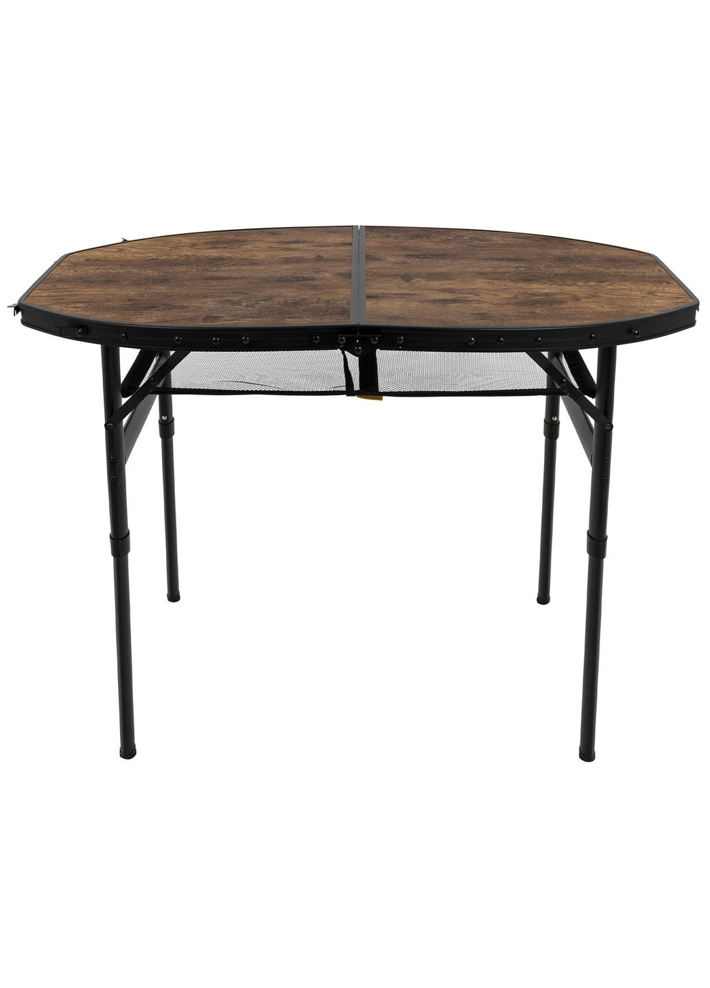 Стол Woodbine Oval 100x70 cm Black/Wood look (1404185) Bo-Camp (315936576)