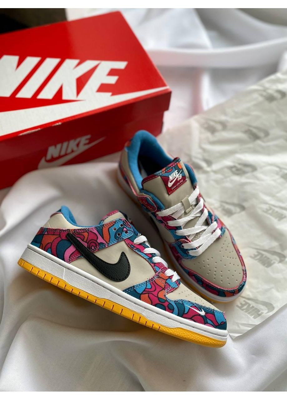 Комбіновані Осінні кросівки чоловічі nike sb dunk low para multi color найк сб данк No Brand