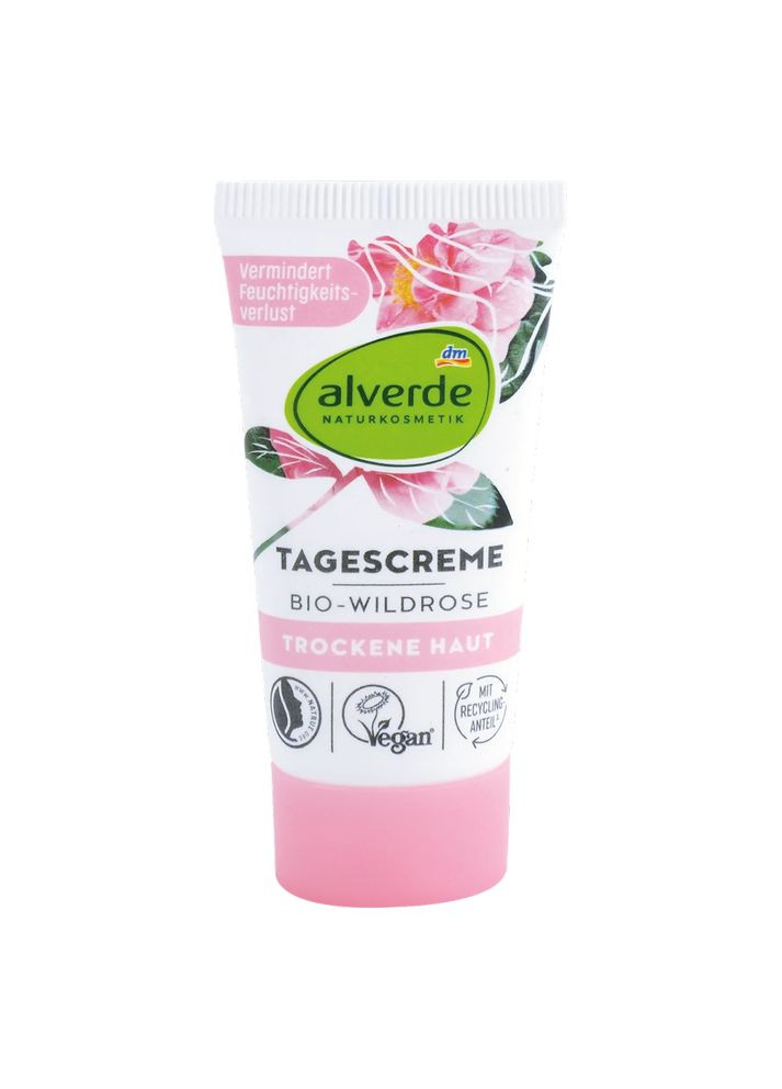 Alverde Денний крем для обличчя Naturkosmetik з органічною дикою трояндою 10 мл — Крем, Німеччина (368293435)