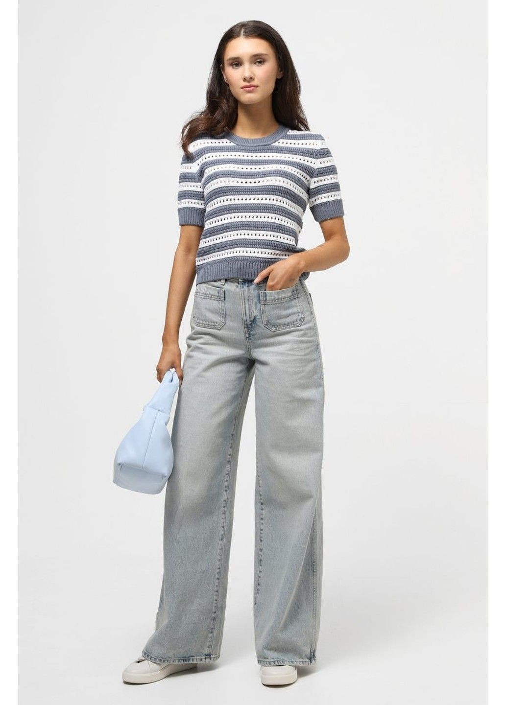 Сірий літній джемпер js953 Sewel