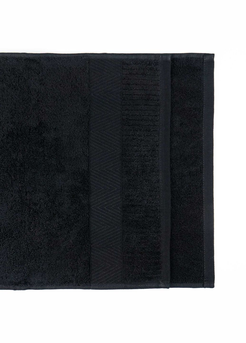 GM Textile банний махровий рушник 70x140см преміум якості зеро твіст бордюр 550г/м2 (чорний) чорний виробництво -