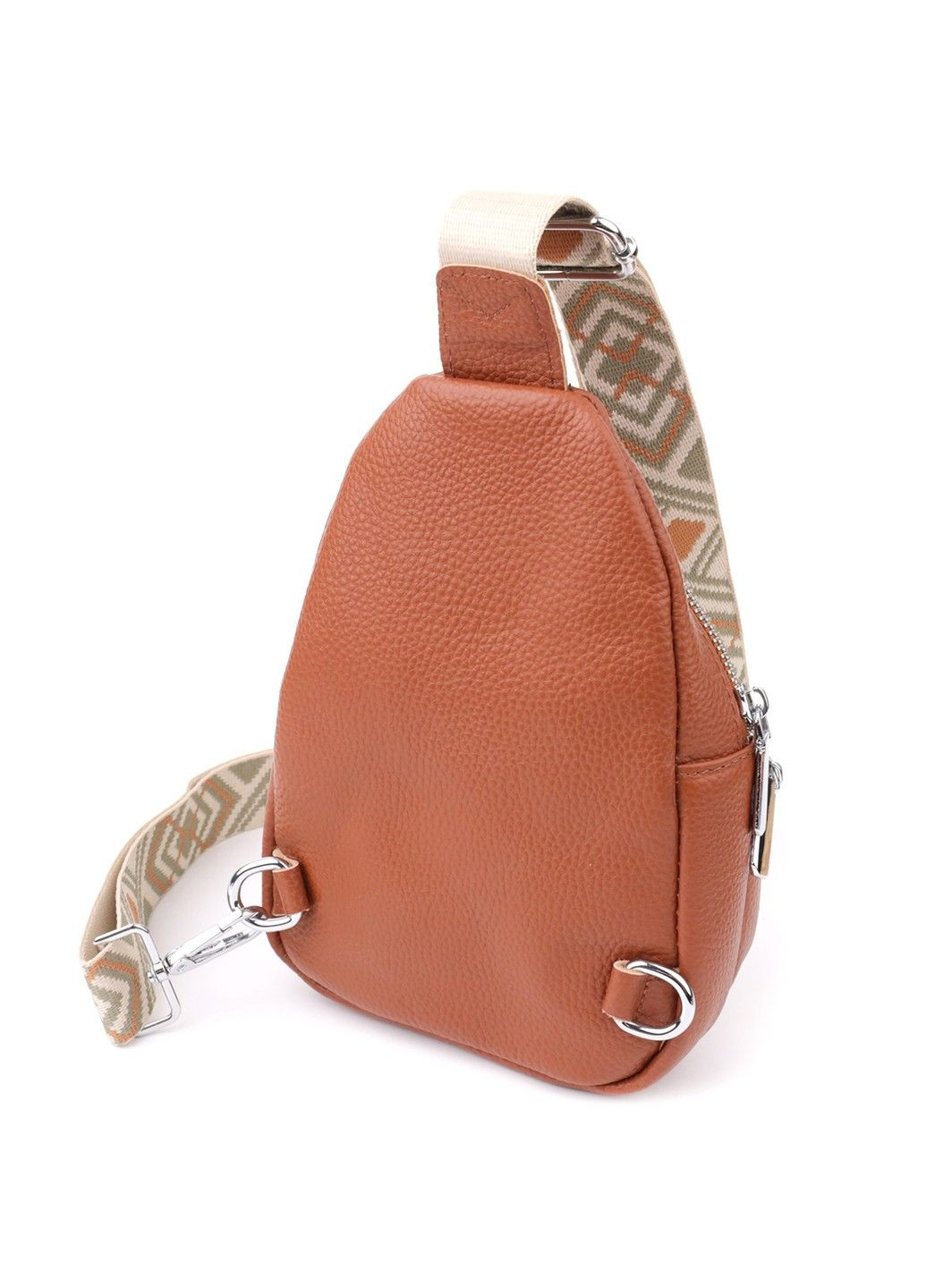 Женская кожаная сумка слинг 22938 Коричневый Vintage (357494930)