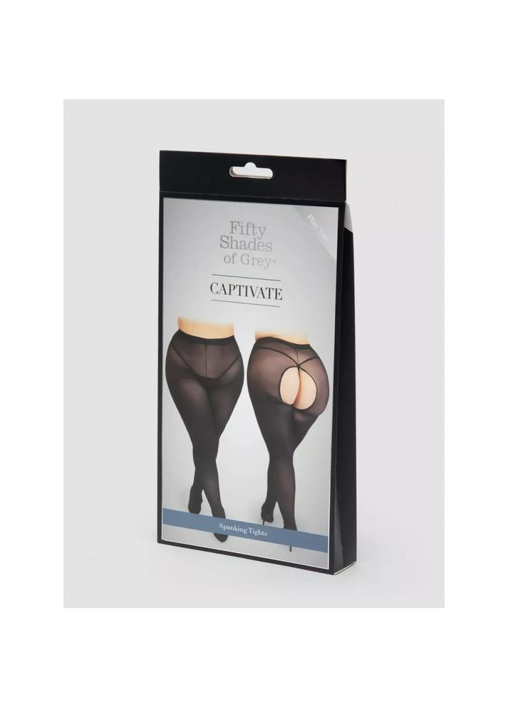 Колготы с интимным вырезом Captivate Spanking Tights, Plus Size (EU 46-52) Fifty Shades of Grey (338423401)