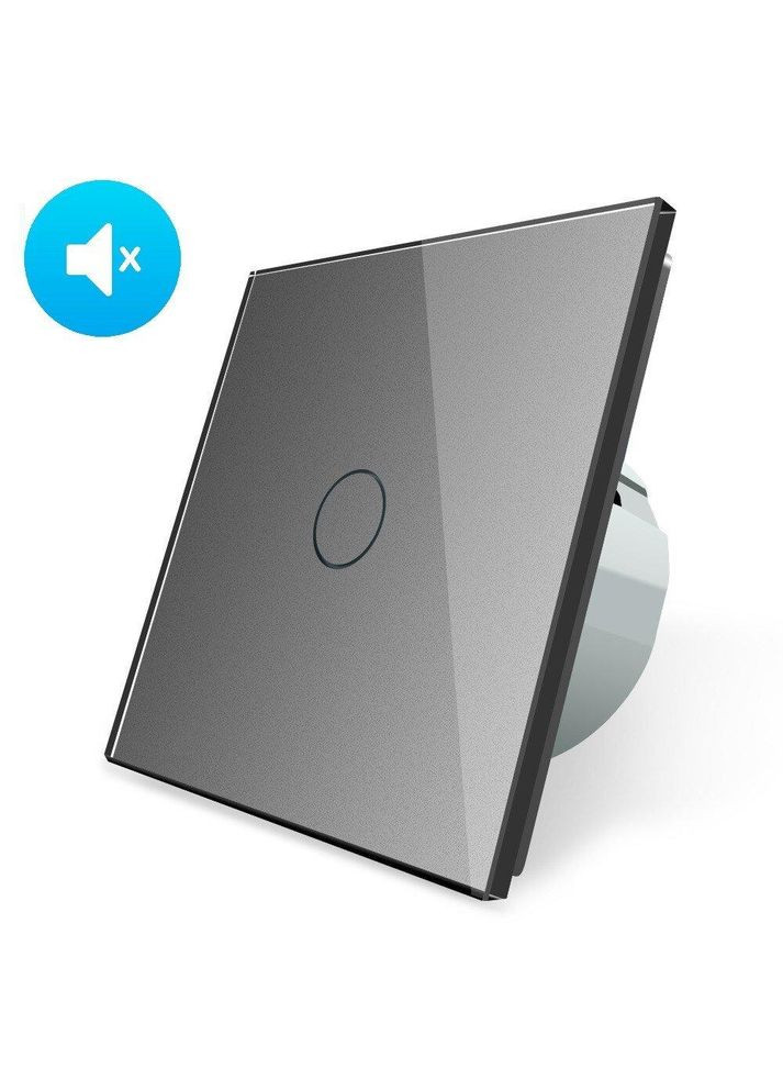 Бесшумный сенсорный выключатель 1 сенсор стекло (VL-C701Q-15) Livolo (370970465)