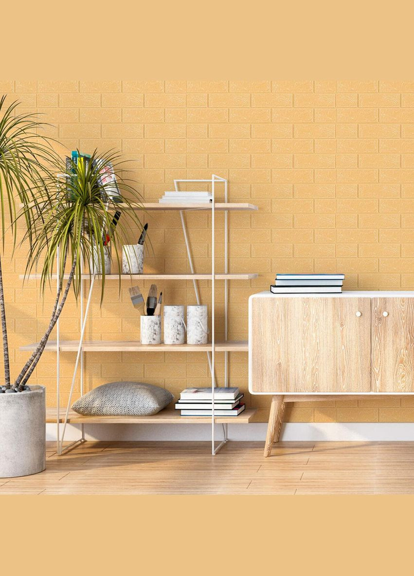 Самоклеящаяся 3D панель под бежевый кирпич в рулоне 19600x700x3мм (R009-3-20) SW-00001195 Sticker Wall (329894799)