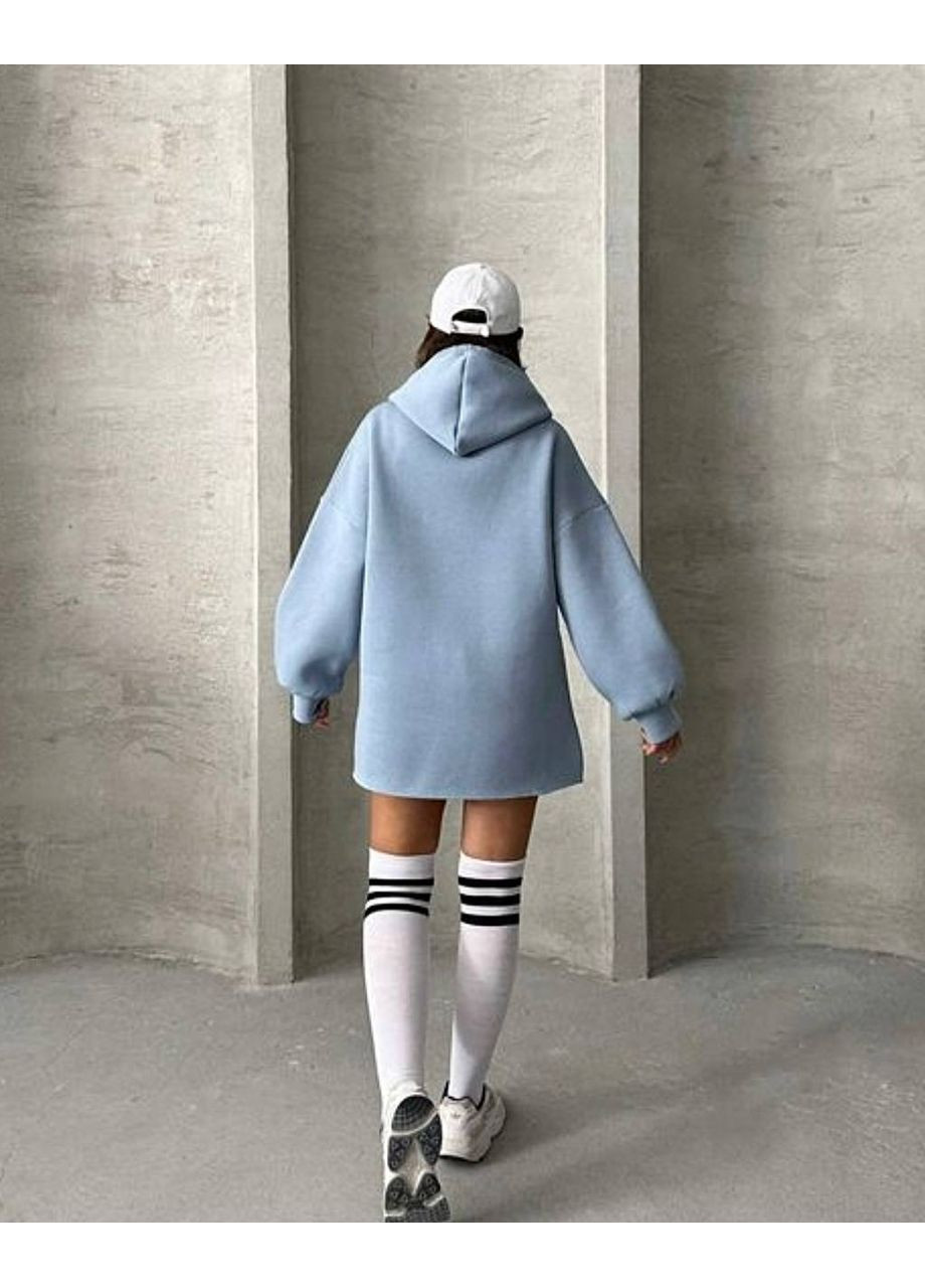 Голубое женское платье-худы на флисе Osoblyva