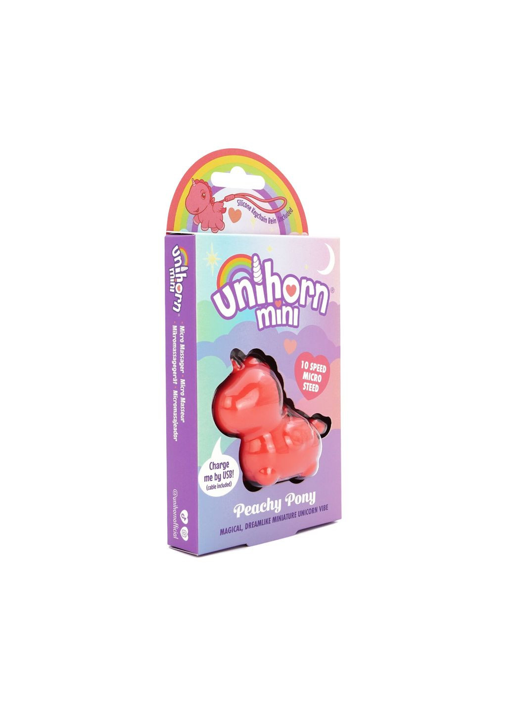 Вібратор-мінієдиноріжка Mini – Peachy Pony, брелок з вібрацією, 10 режимів Unihorn (369945642)
