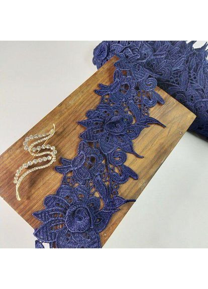 Мереживо макраме 8,5 см (9 м) колір-синій (42-HL1436-2) Plus-plus (352746153)