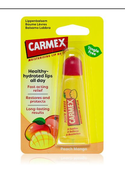 Бальзам для губ Peach Mango в тюбику 10 г Carmex (358705309)