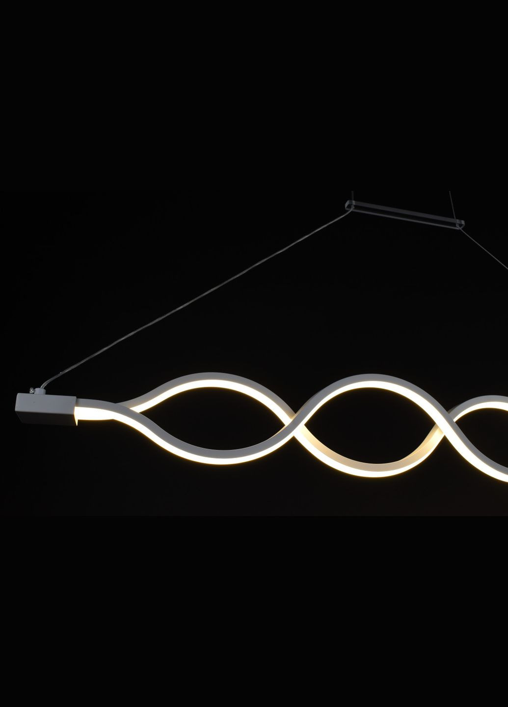 Люстра світлодіодна підвісна LED світильник для квартири на стелю лед 27442 Білий 30-110х6х122 см. Sunnysky (364490800)