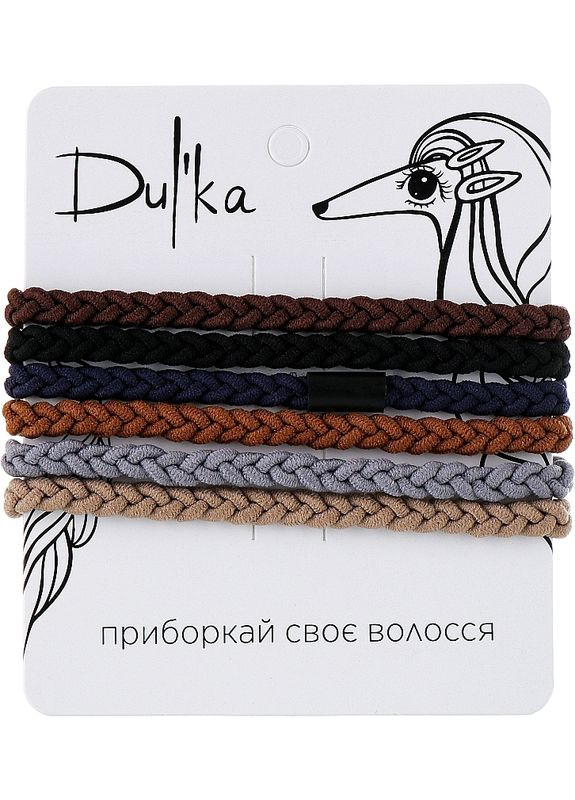 Набір гумок для волосся UH717418 Різнокольоровий 5.5 см 5 шт(UH717418) Dulka (293942099)
