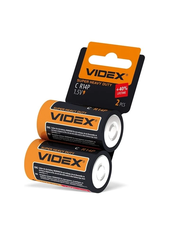 Батарейка солевая /C 2шт shrink card Videx R14P (392733983)