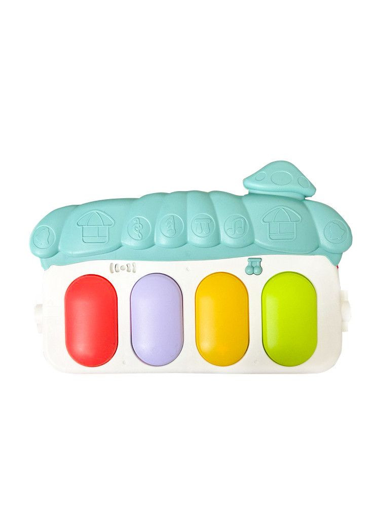 Детский интерактивный коврик YRB 116-33 Green развивающий музыкальный пианино и погремушками 7шт Lesko (352011768)