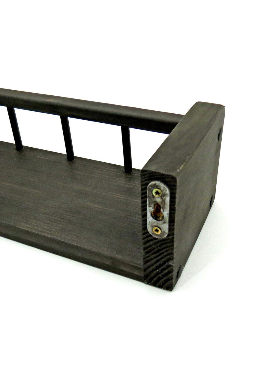 Настенная полка из дерева Эврика 40 венге (НСП-408212) No Brand (328080950)