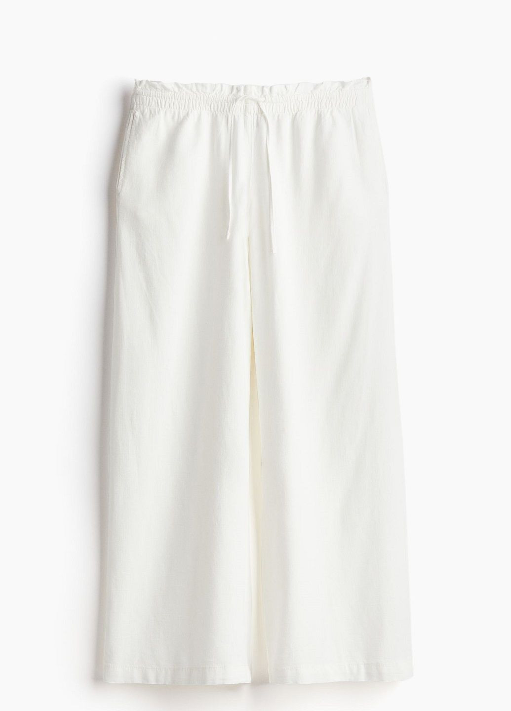 Молочные кэжуал летние брюки H&M