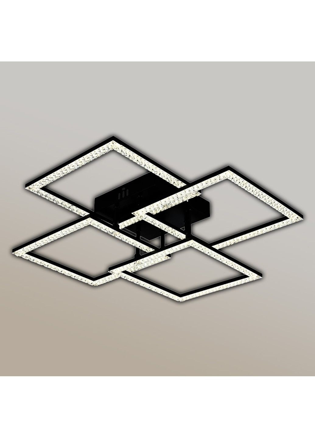 Смарт люстра керована світлодіодна SQUARE 4S 100 Вт 550x550x110 мм Чорна ESLLSE (315631573)