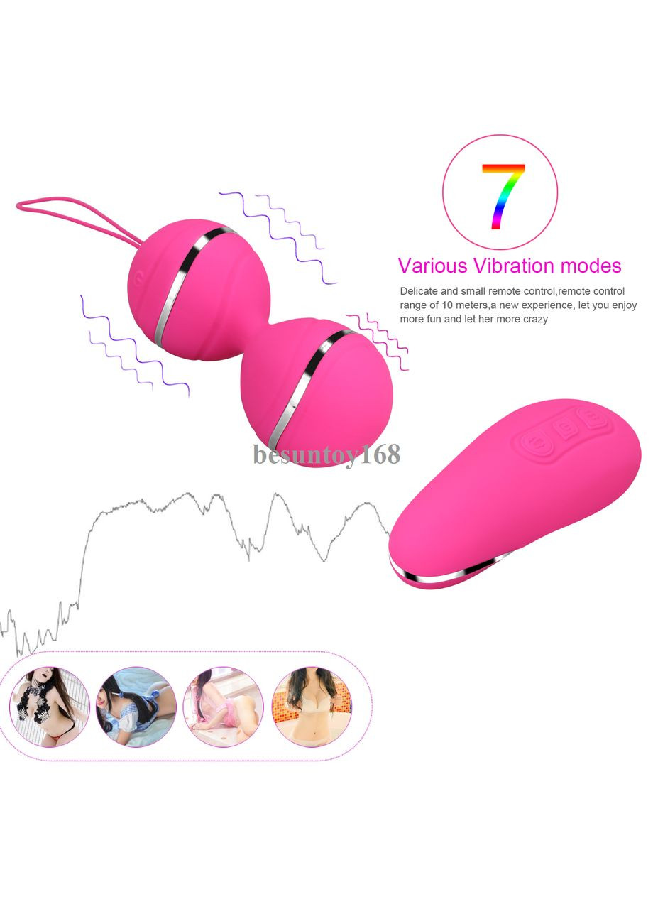 Шарики кегеля вагинальные с вибрацией и дистанционным управлением Vibro Balls + Пульт с вибрацией Фиолетовый Lovetoy (303902968)