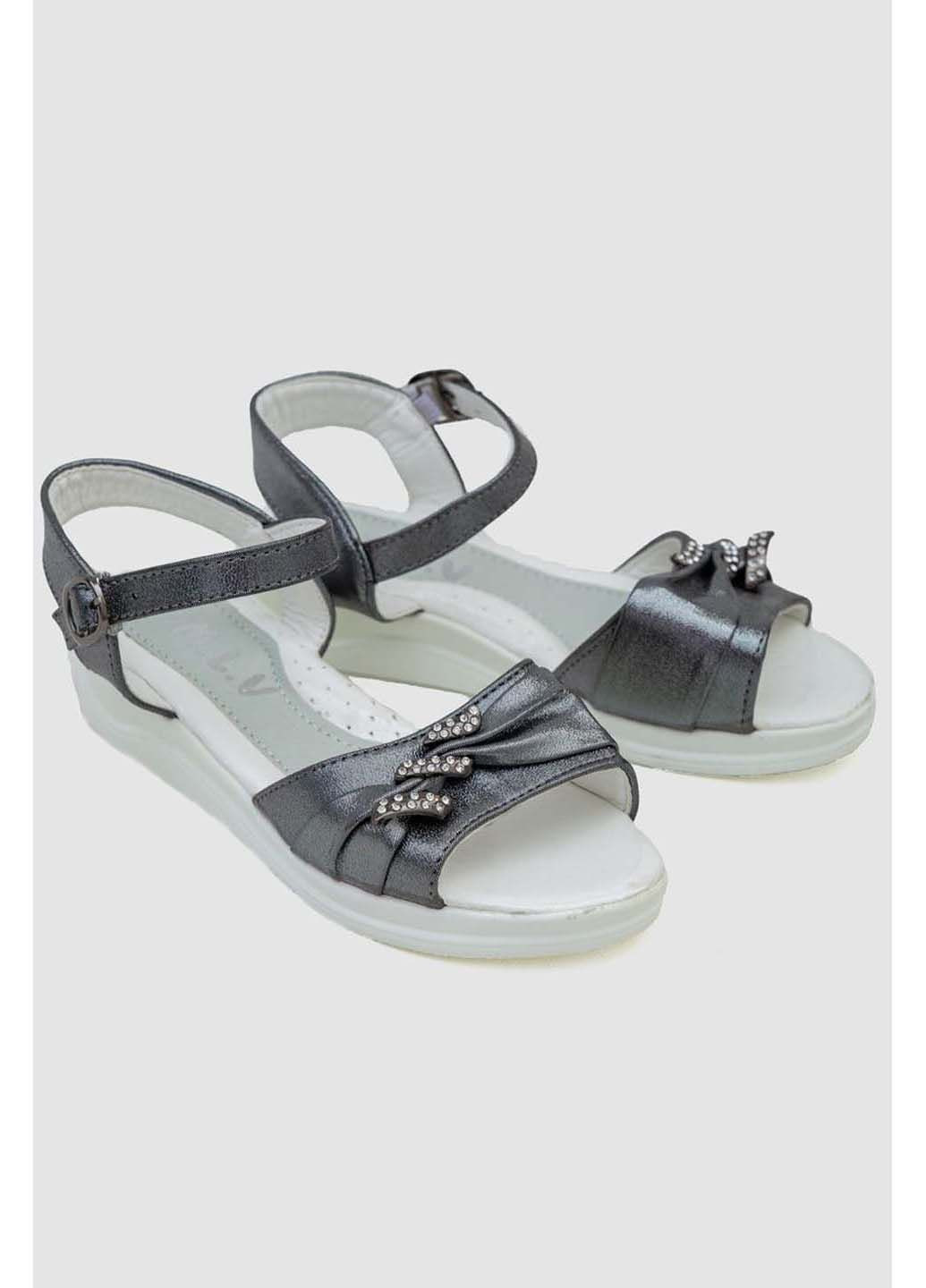 Серебряные босоножки для девочки Bee