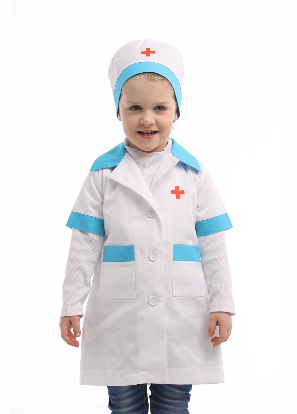 Костюм врача (халат и шапочка) No Brand (333711046)
