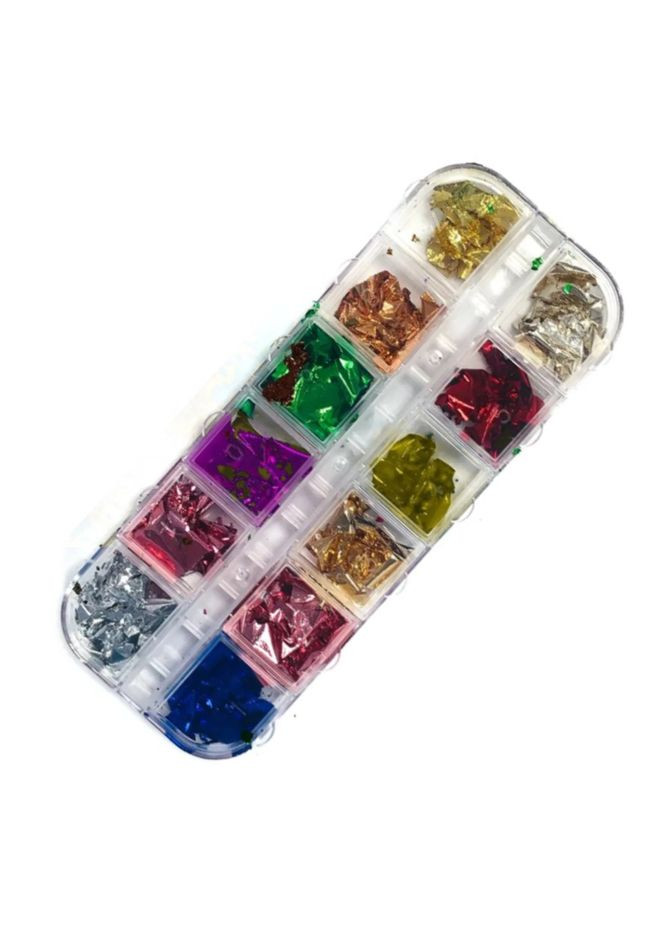 Фольга воздушная жата (поталь) набор, микс цветов No Brand (324445024)