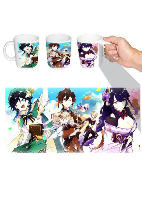 Чашка біла Геншин удар Genshin Impact (z1120) No Brand (327007931)