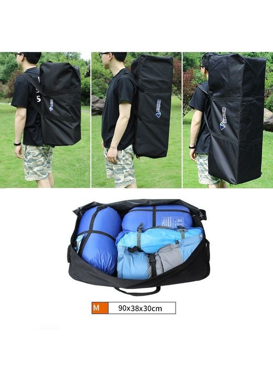 Сумка дорожная баул для перевозки и хранения M 102 литров 90х38х30 см Черная (T050670) Bluefield (342122450)
