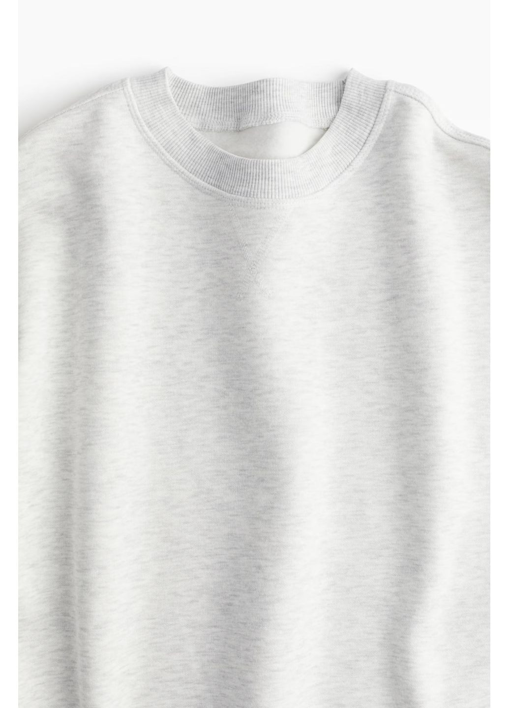 Сірий світшот оверсайз з бавовни H&M однотонний (370339753)